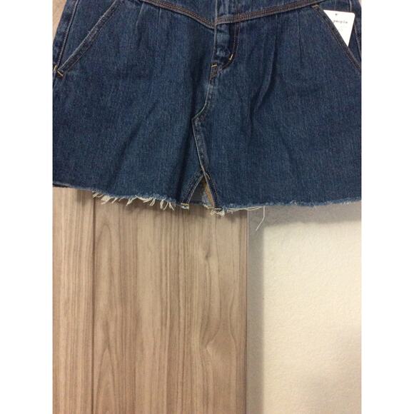 NWT free people size 27 We The free Saratoga blue denim skirt - Picture 6 of 7
